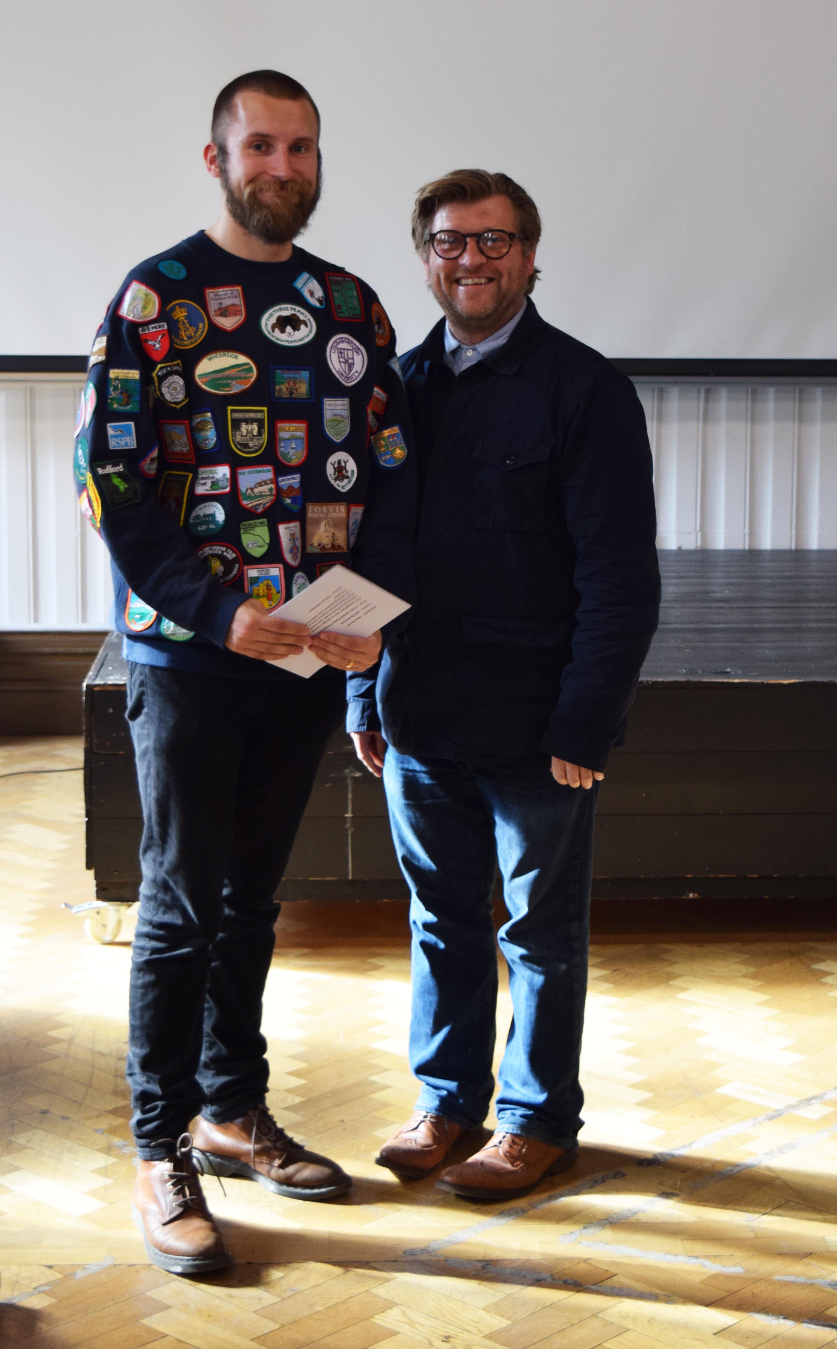 Richard Manders and Nick Gorse, Dean of Camberwell College of Arts