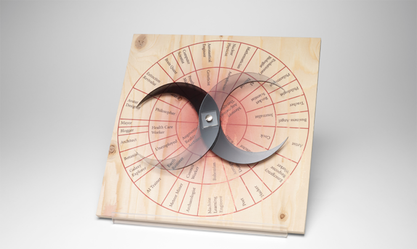 Interdisciplinary Collaboration Wheel, Neus Torres Tamarit and Reggy Liu (Photo: Alexander Kent for the Royal Society)