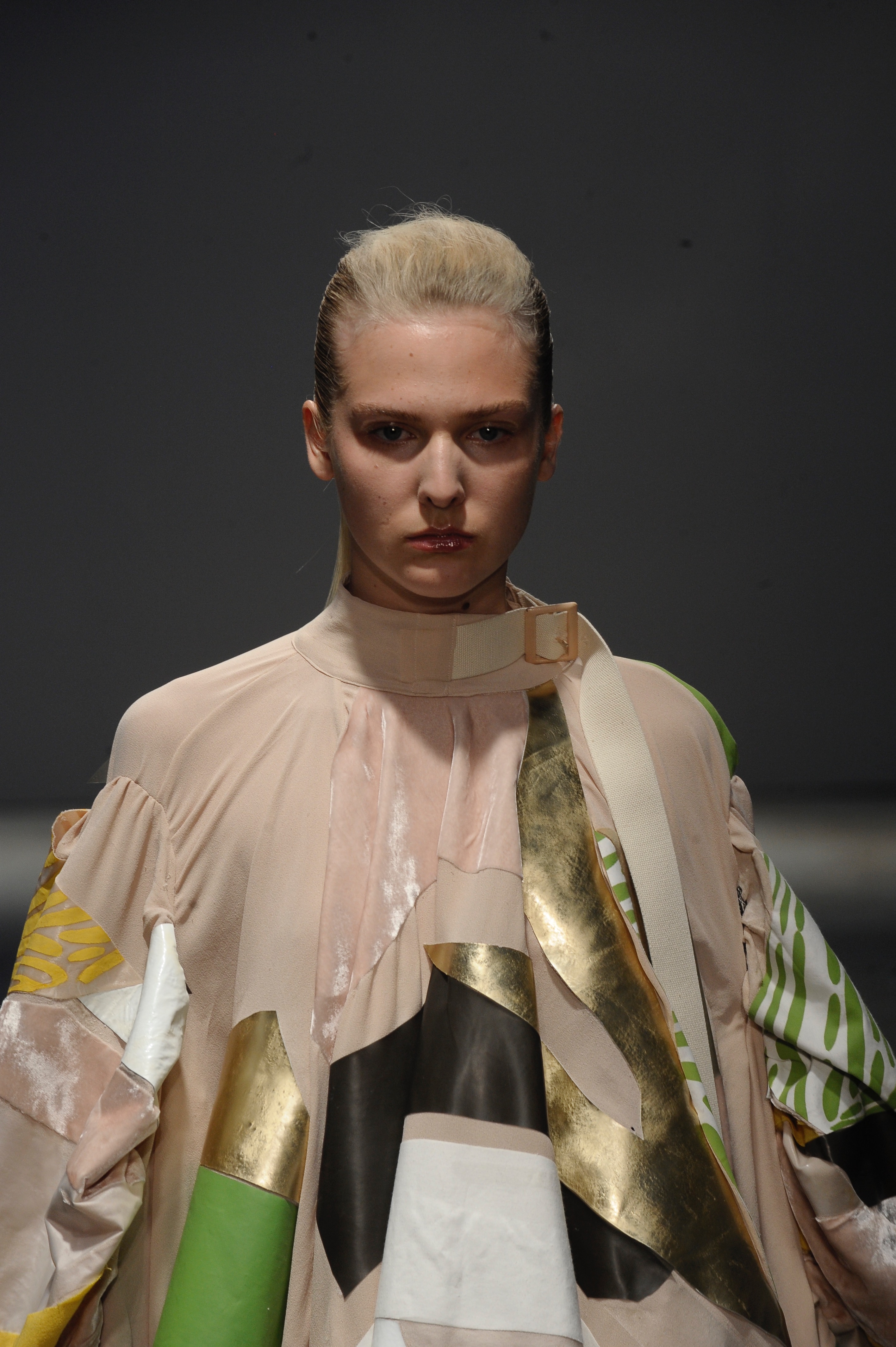 Henrietta O’Connor (BA Fashion Design Technology: Womenswear) and Yumi Kim (BA Fashion Textiles: Print). Photographer: Roger Dean 