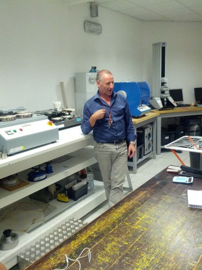 A textile testing and finishing laboratory in Como. Photo by Jonathan Gander