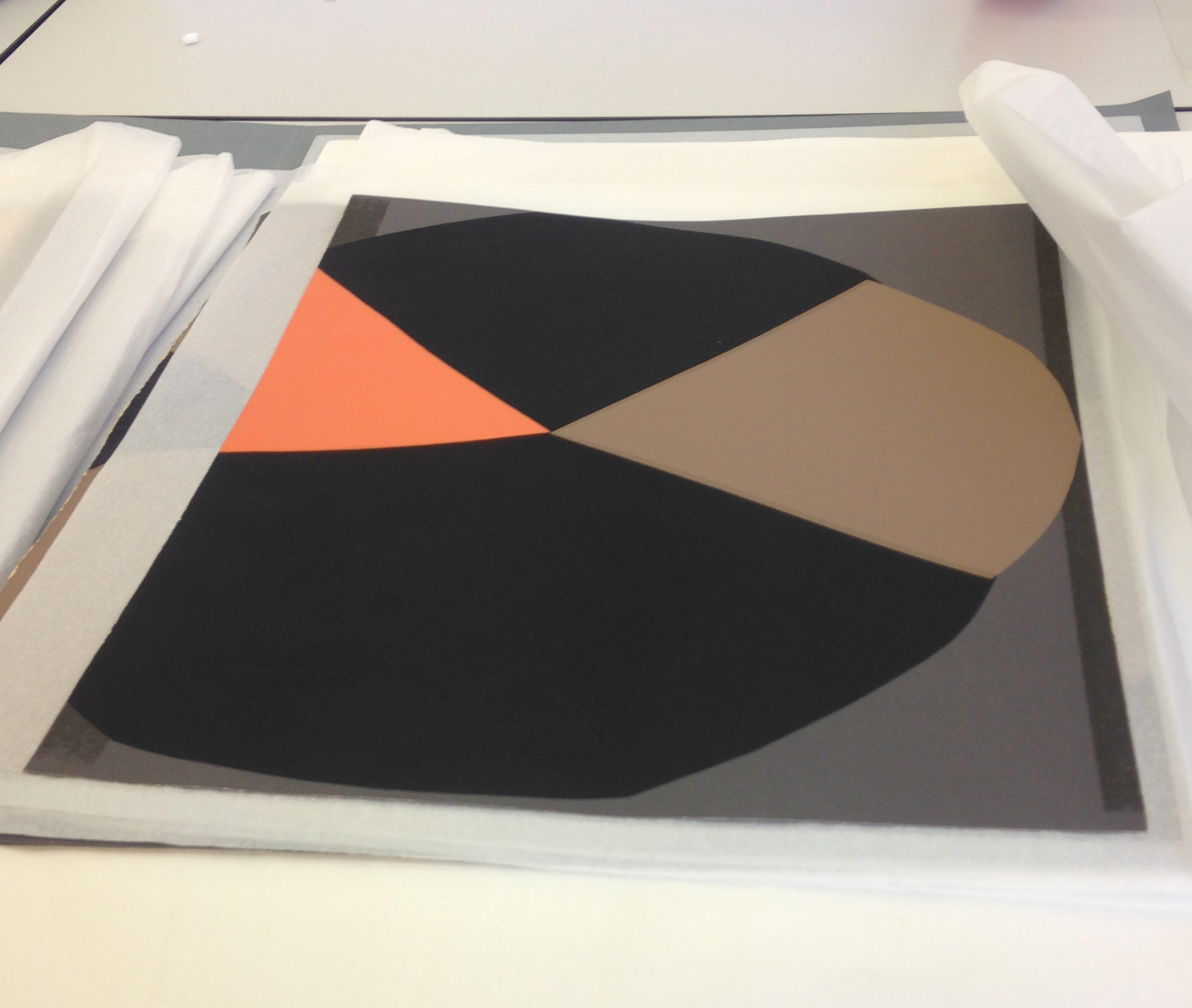 MA Conservation student Chloe Mills is working with bespoke wall paper from 1960s