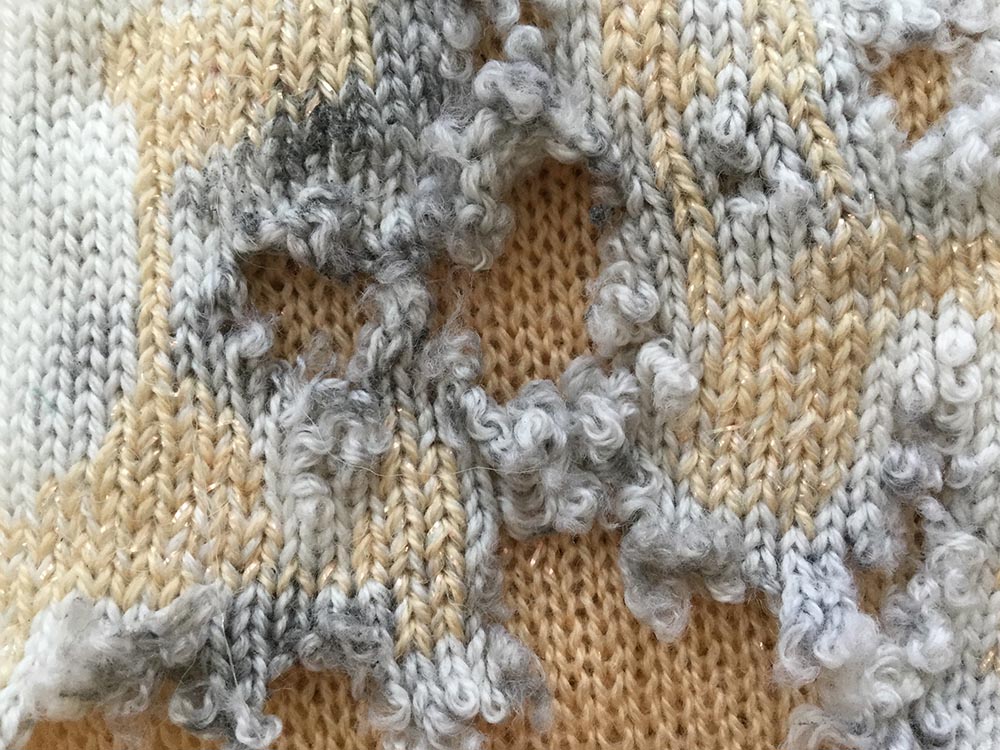 Detail of work by Antonia McDonald, MA Textile Design 2017.