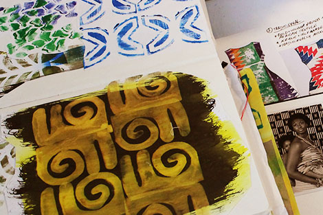 Chrissa Amuah's MA Textiles Design work in progress.