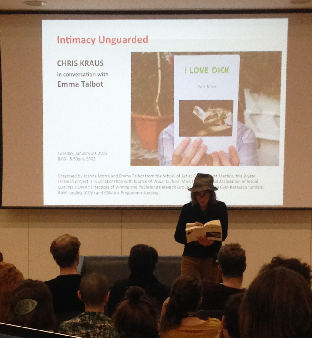 Chris Kraus reads from 'I Love Dick'