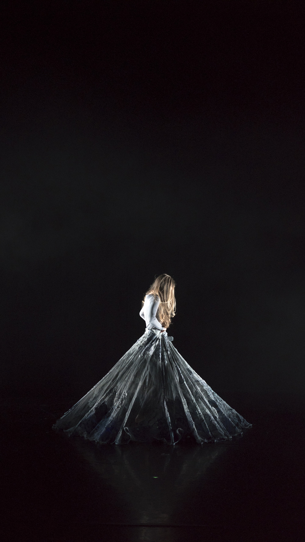 MA Costume Design for Performance student Crystal Baker-Manning at LCFMA17. Taken by MA Fashion Photography course leader Paul Bevan.