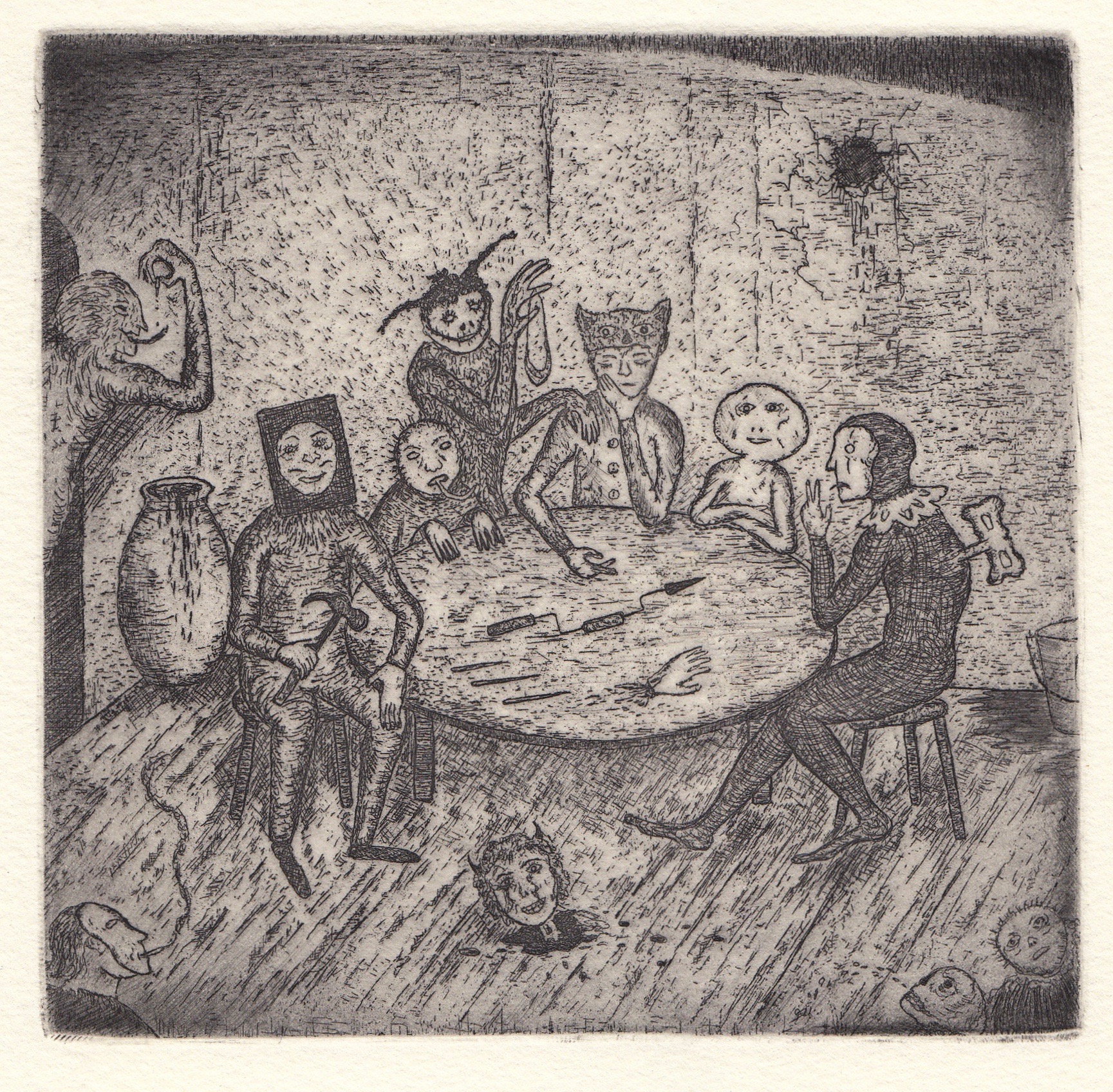 ‘Sideshow Blues’ Etching by Oliver McConnie