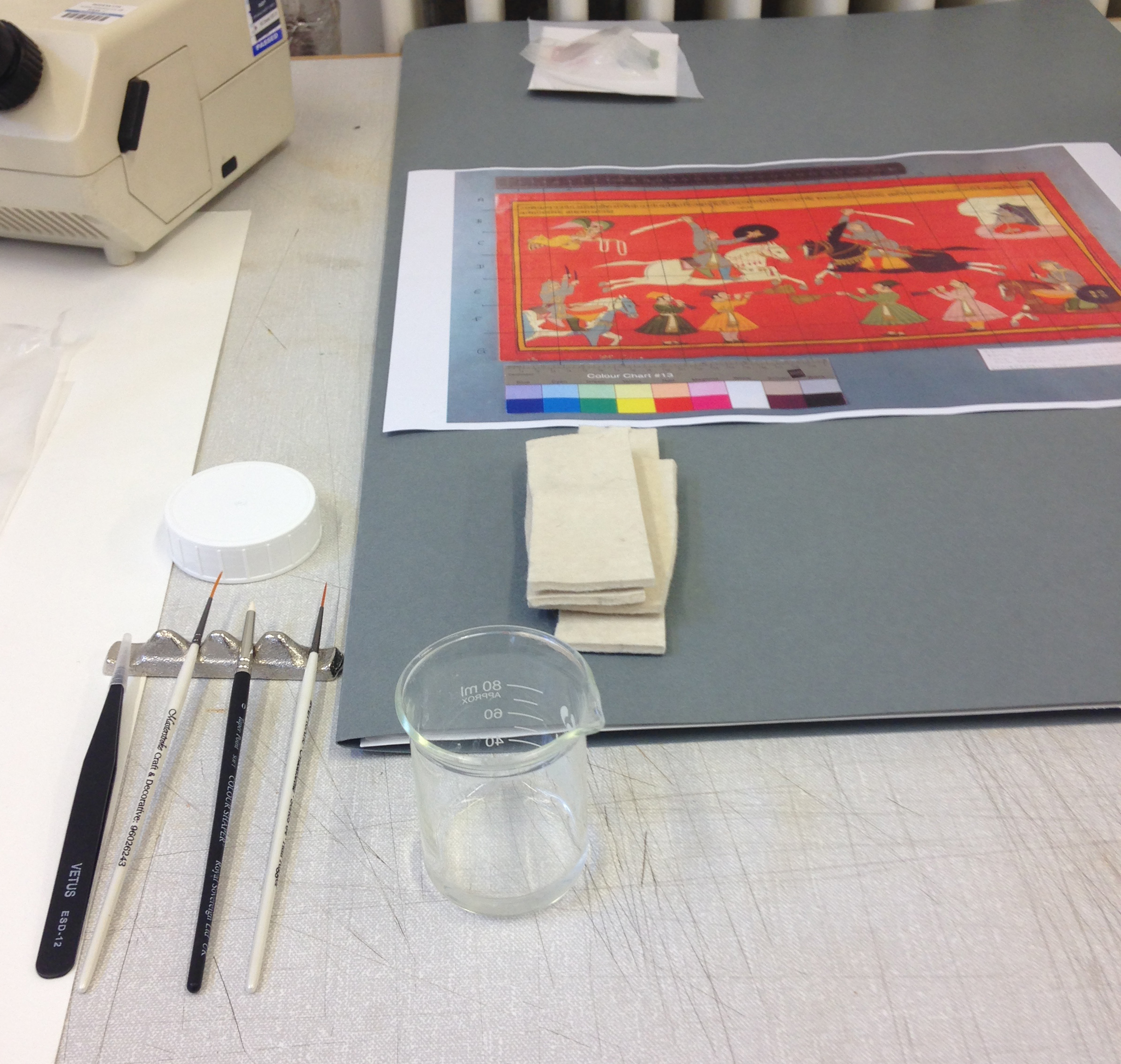 Working on prints from the Royal Asiatic Society