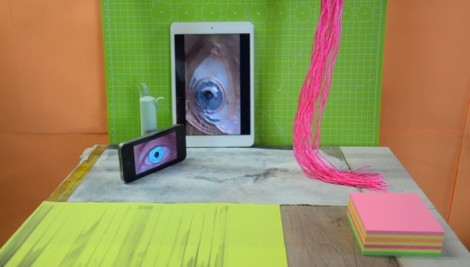 Just Sit Down and Let the Colours Go in Your Eyes, Still from 1 minute video clip, 2015.