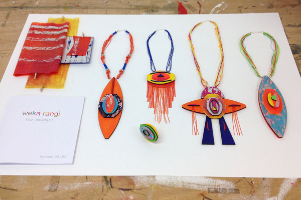 Hannah's Colour project exhibition pieces and book