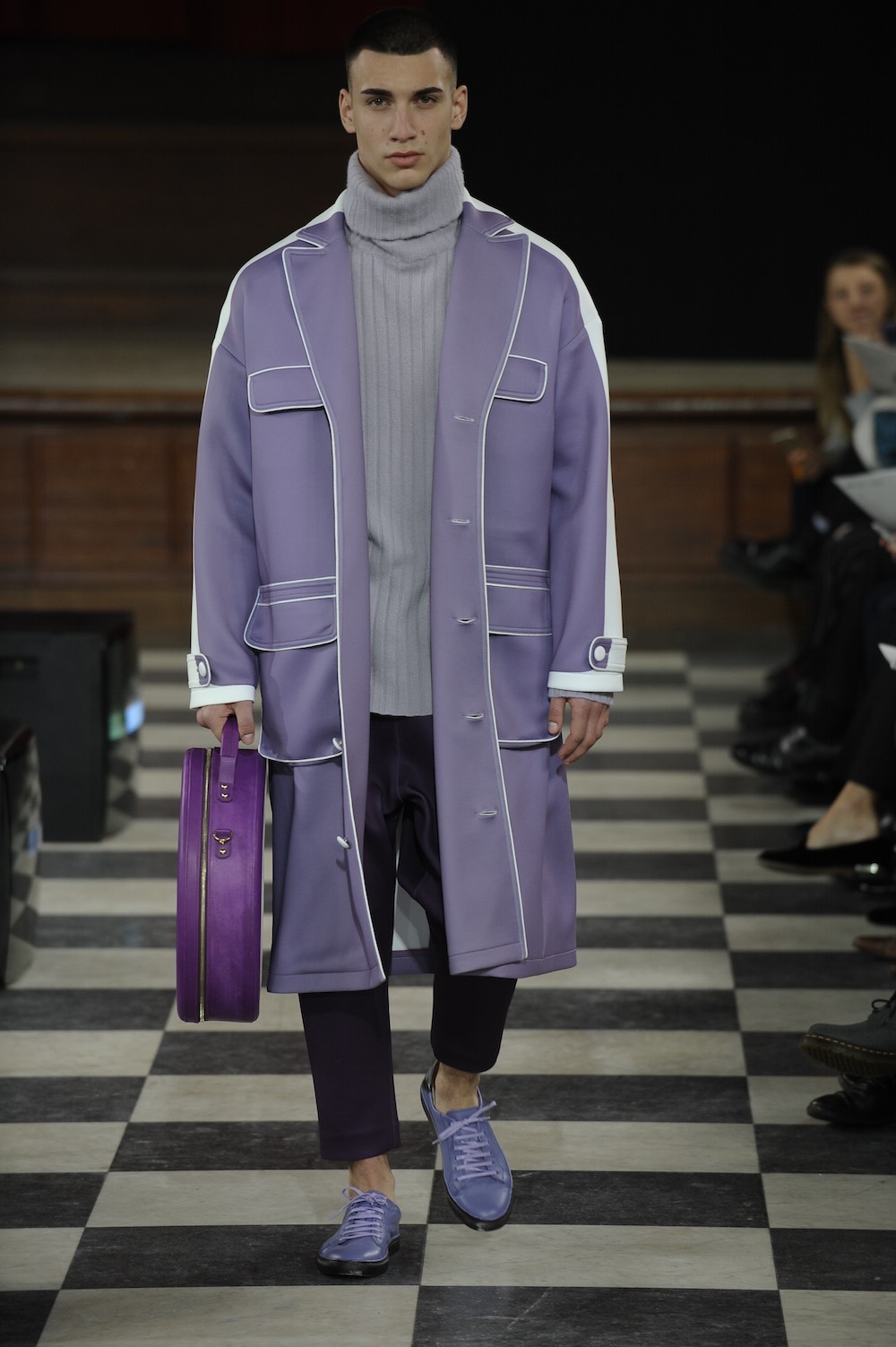 Han Xu at LCFMA18 Menswear. Shot by Roger Dean.