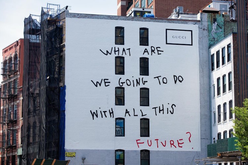 Coco Capitán's Gucci mural in New York City.