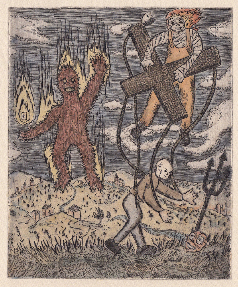 ‘The Devil’s Bargain’ Etching by Oliver McConnie