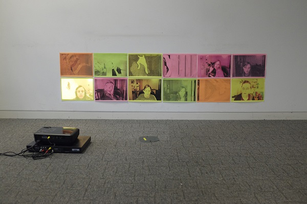 'Don’t Forget I Don’t Have a Chin' Film projection on paper, with photographs and baloon sculpture Dimensions Variable2014