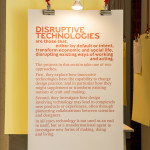 Restless Futures exhibition, Lethaby Gallery, 2014