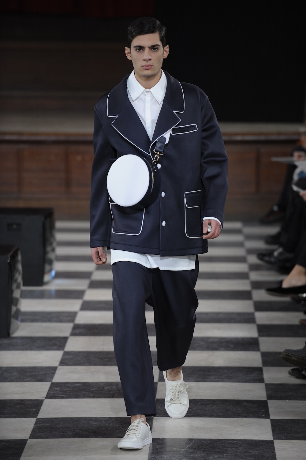 Han Xu at LCFMA18 Menswear. Shot by Roger Dean.