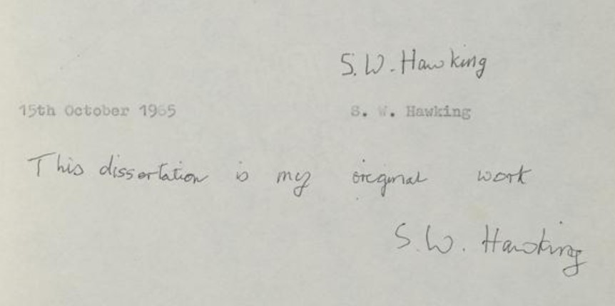 Stephen Hawking phd image