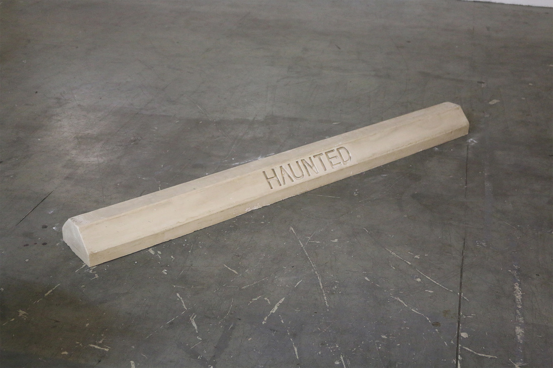 Parking Kerb 'Haunted', sculpture by Josh Philpott