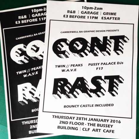 BA Graphic Design Contrast Event Poster