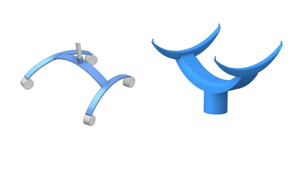 Elements of Stefan Williams' drip stand design 'Smile'. Previous image: Sketch for drip stand designs by Maëlys de la Ruée.