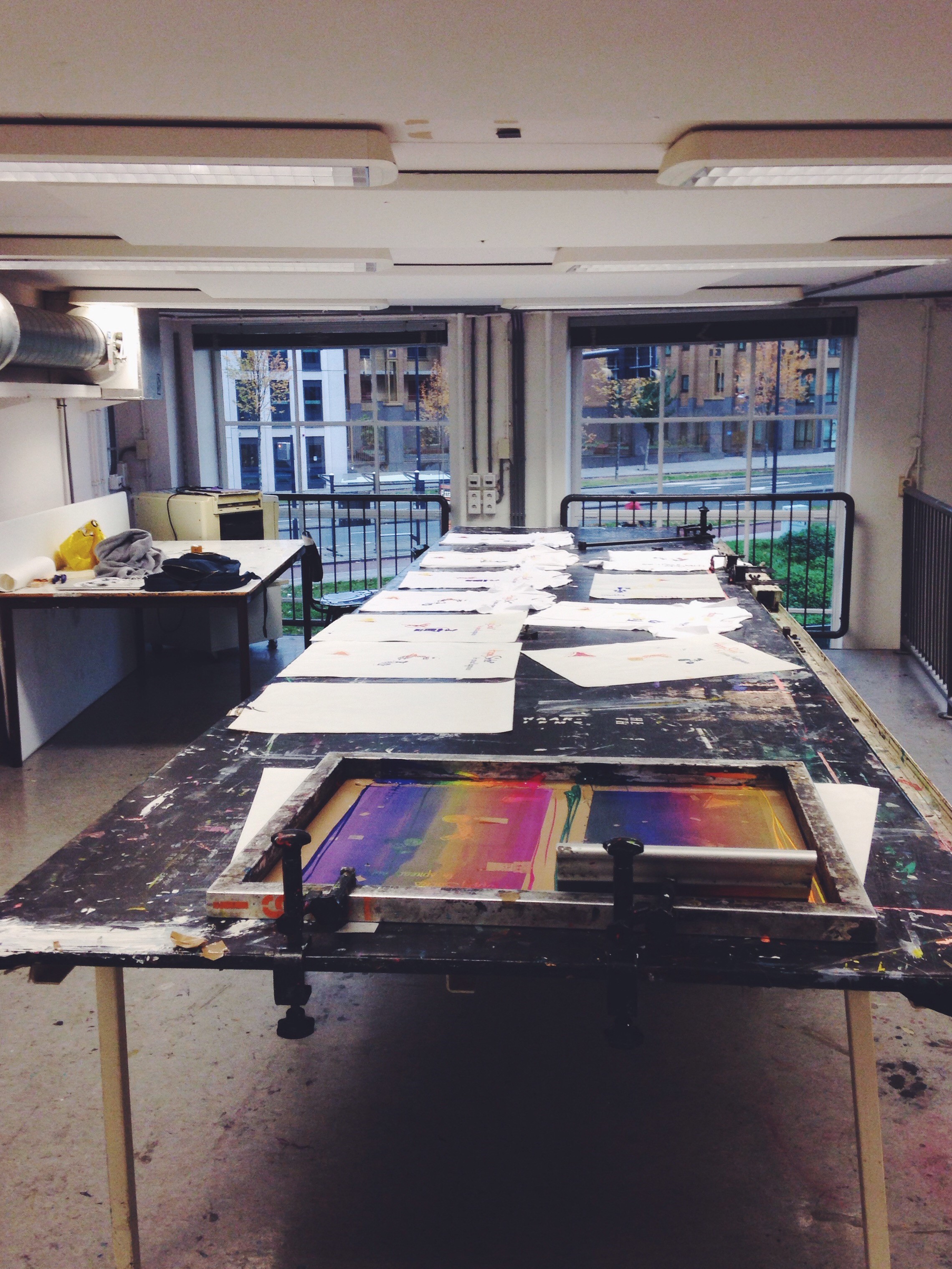 Screen printing facilities at Willem de Kooning University, Anna Egorova