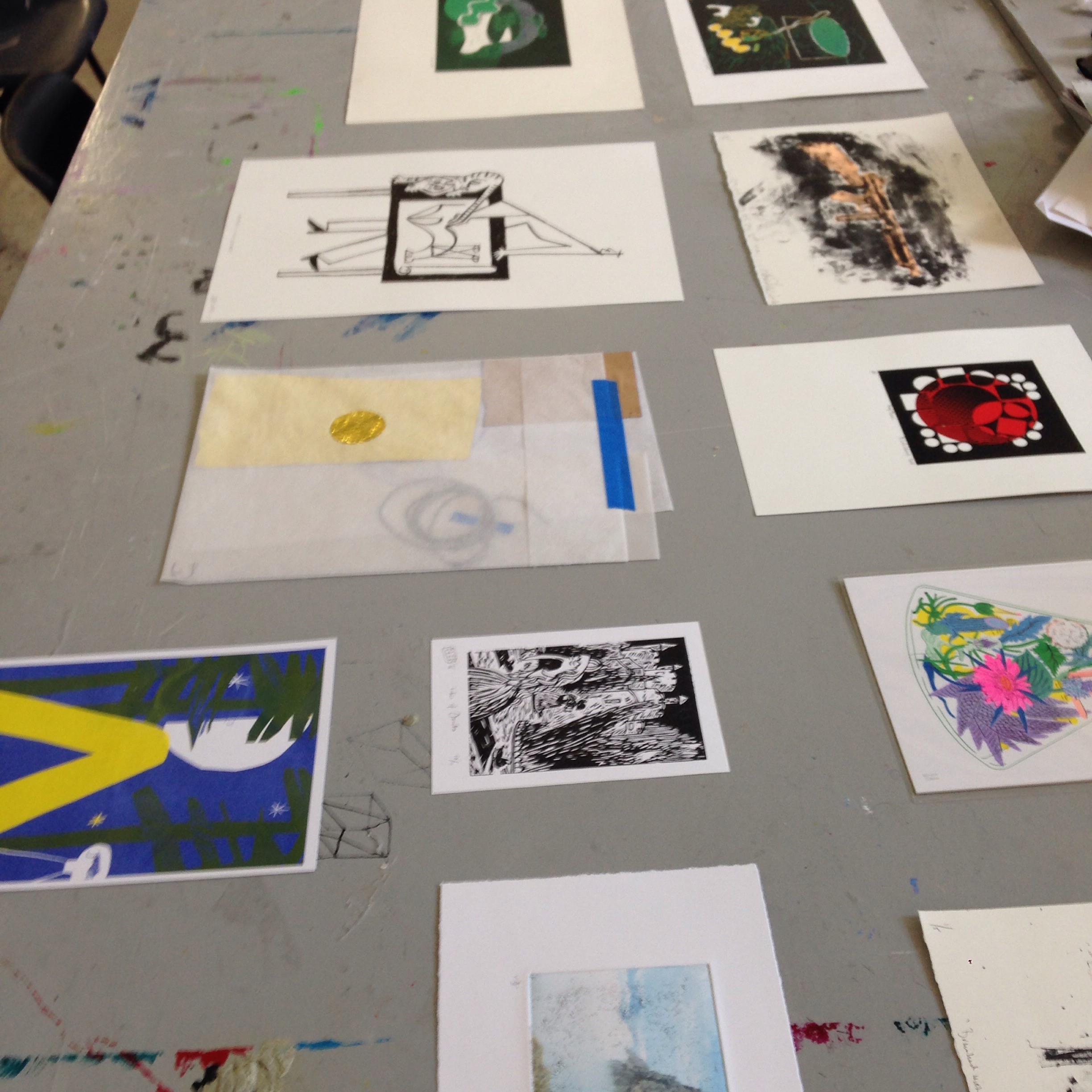 Selection of prints for 'Inculcate'