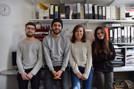 FdA Interior Design students Sam Laver, Nathanaël Soussana, Isobel Youngman and Nour Mady