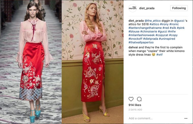 Diet Prada Instagram shot