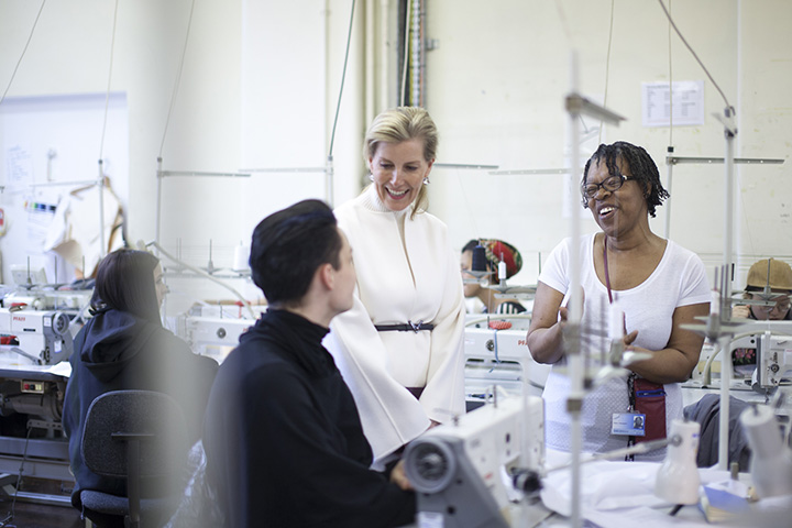 The Countess of Wessex during her visit to LCF's Curtain Road. Image credit: Emmi Hyyppa