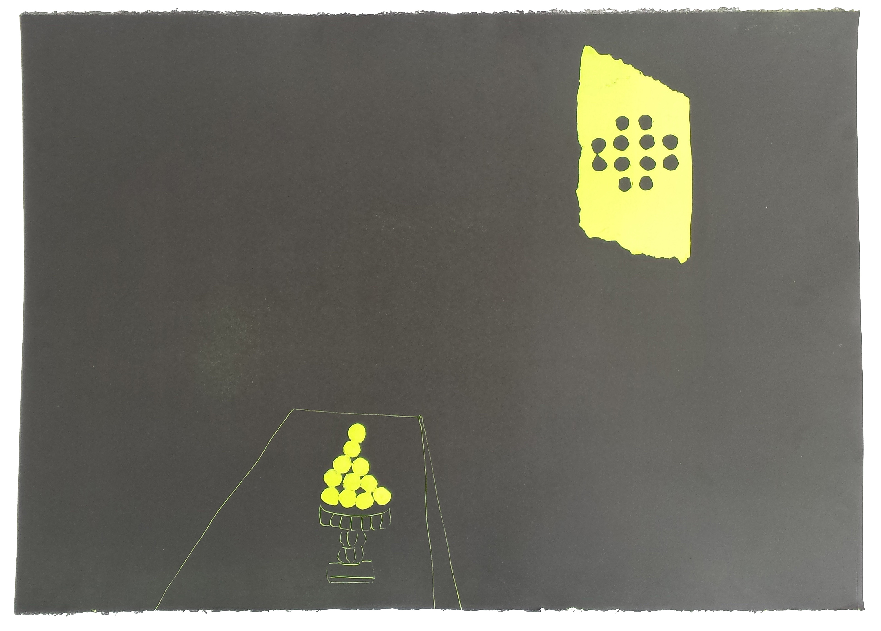 'Maria III The Grand Salon' 2016 by Helen Hayward. Monoprint 70 x 100 cm 