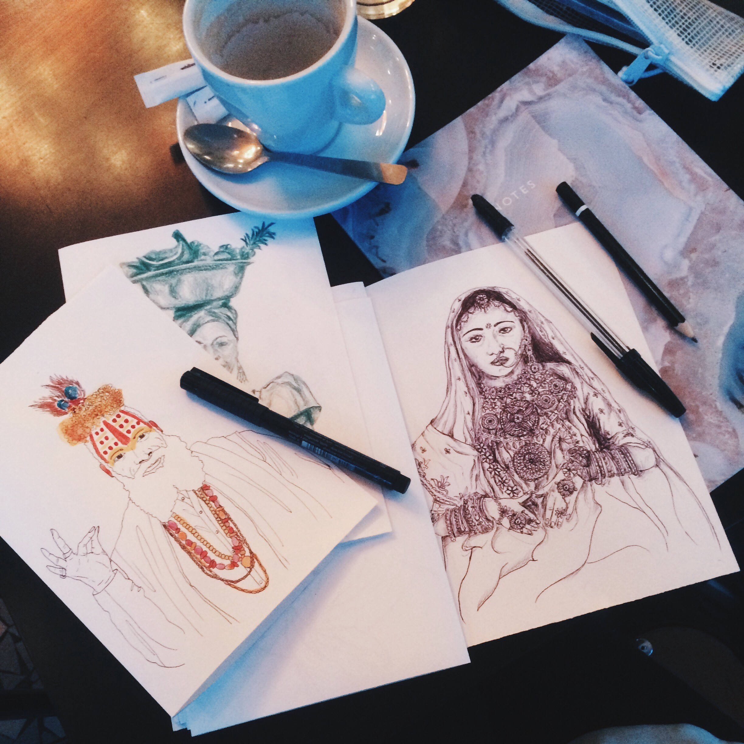 Mathilda Della Torre sketches in Paris