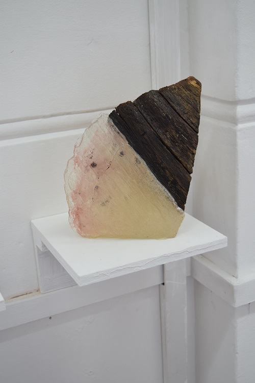 Sculpture by Foundation student Bo Liu - containing minature eco system