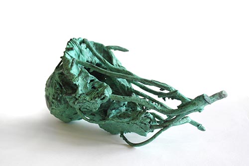 ‘Hidden Depths' by Alex Wood, 2014  . Patinated bronze, verdigris. The Patrick and Kelly Lynch Collection, USA.