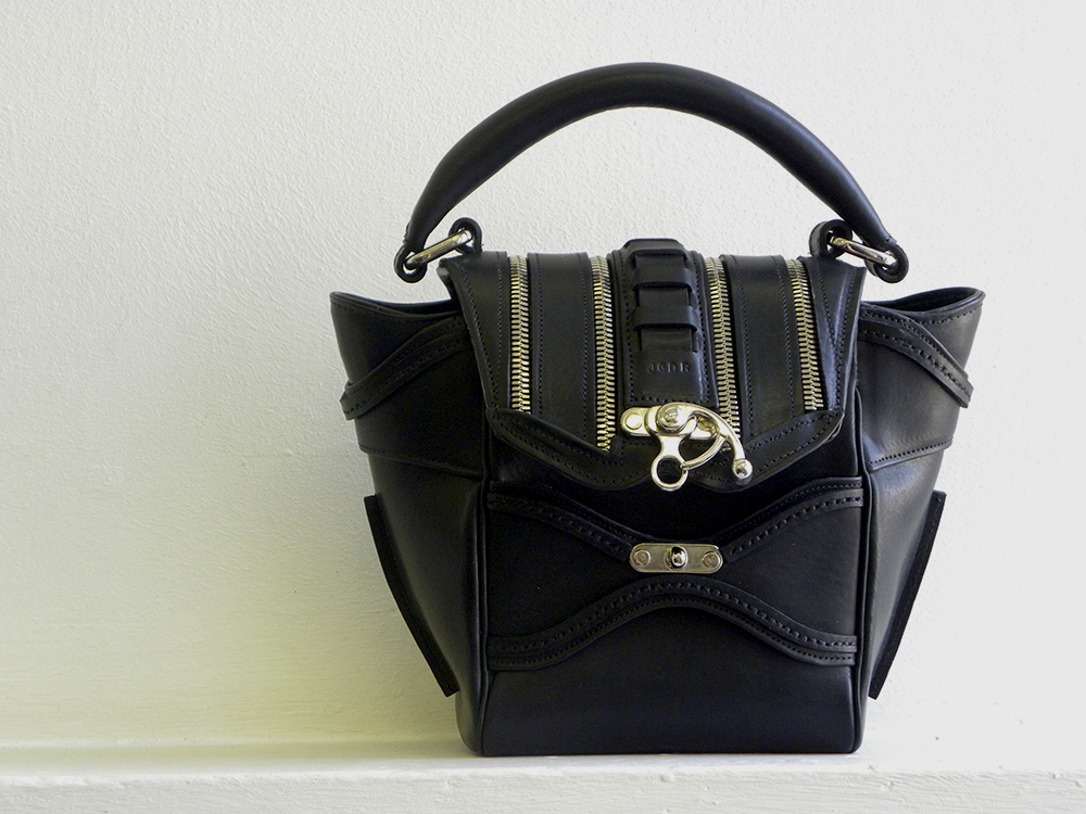 Jacob Gardinier bag inspired by man's loafer.