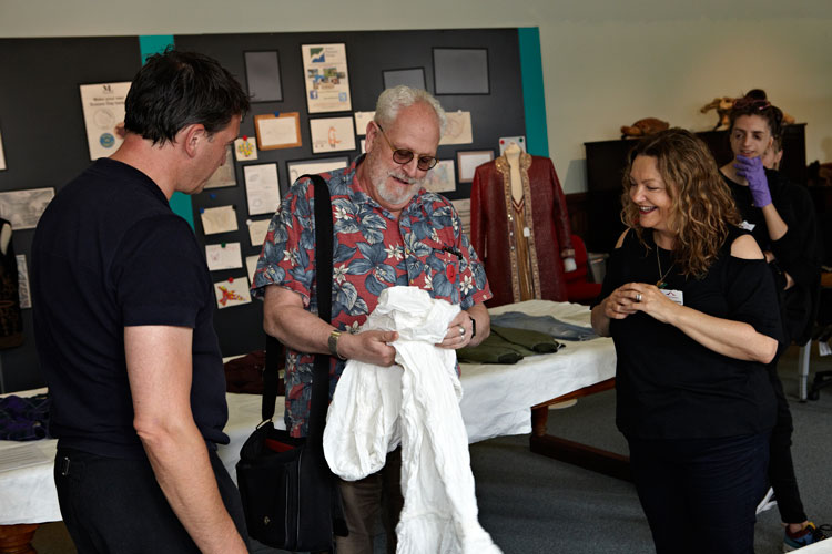 Andrew with white ruffled new romantic shirt 1980s. Photo by Tessa Hallmann