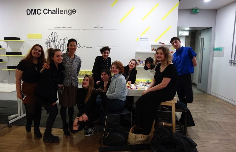 BA (Hons) Design Management and Cultures students with co-course leader, Mo-Ling at the Hopes, Struggles and Tensions exhibition.