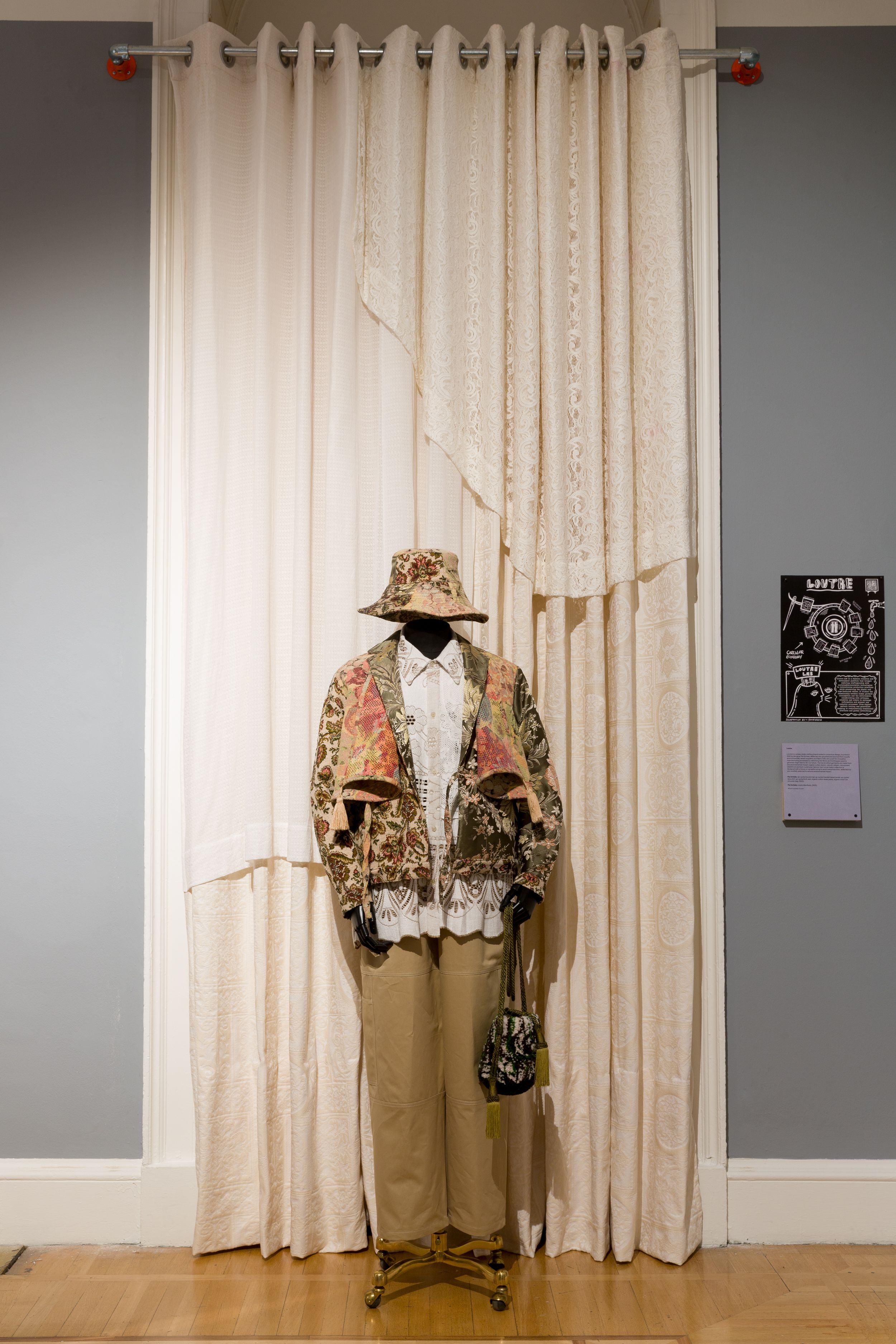 outfit on mannequin with hat