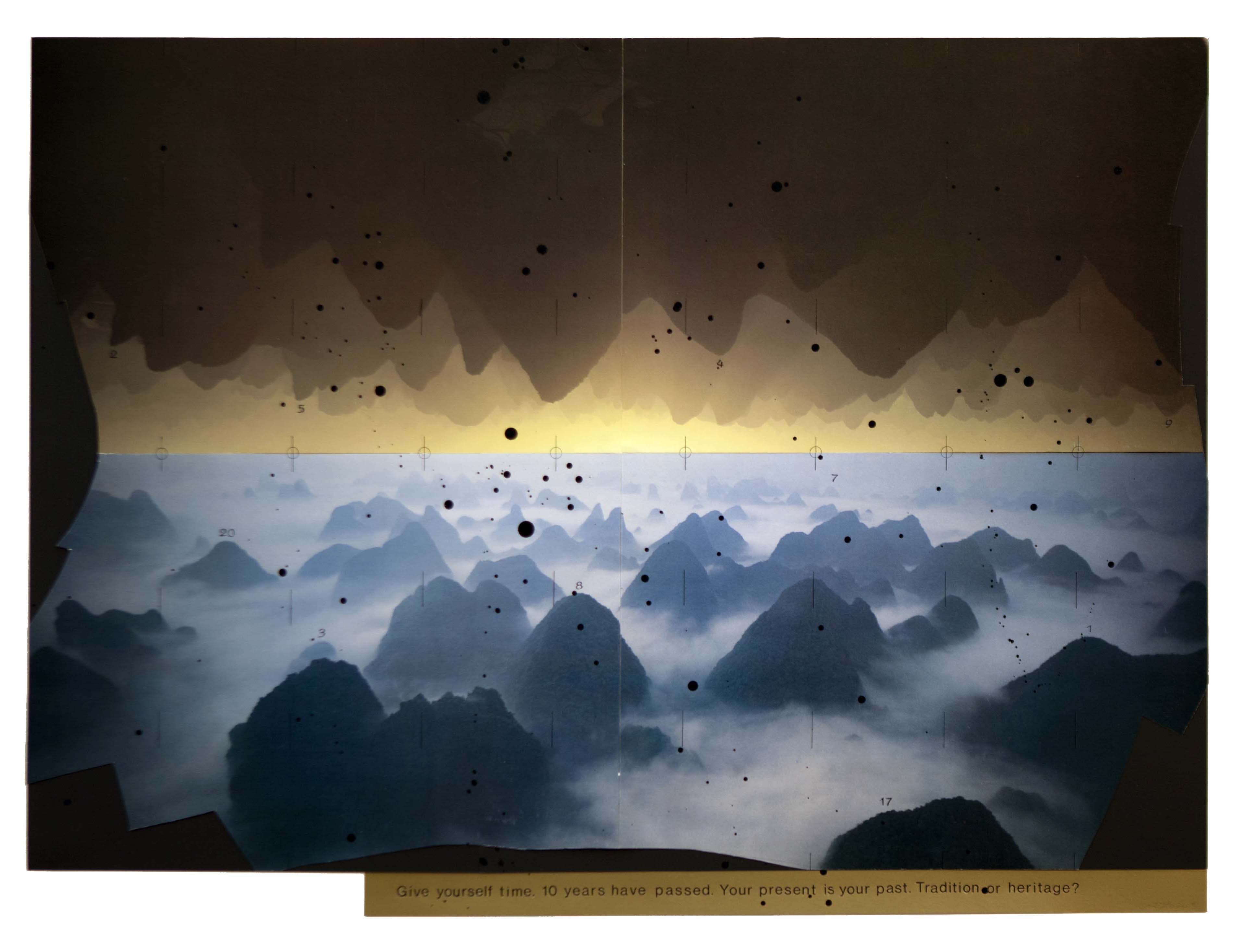 Surveyor 1 by Nelson Crespo: Mixed media on paper, 2013, 120 x 85 cm 