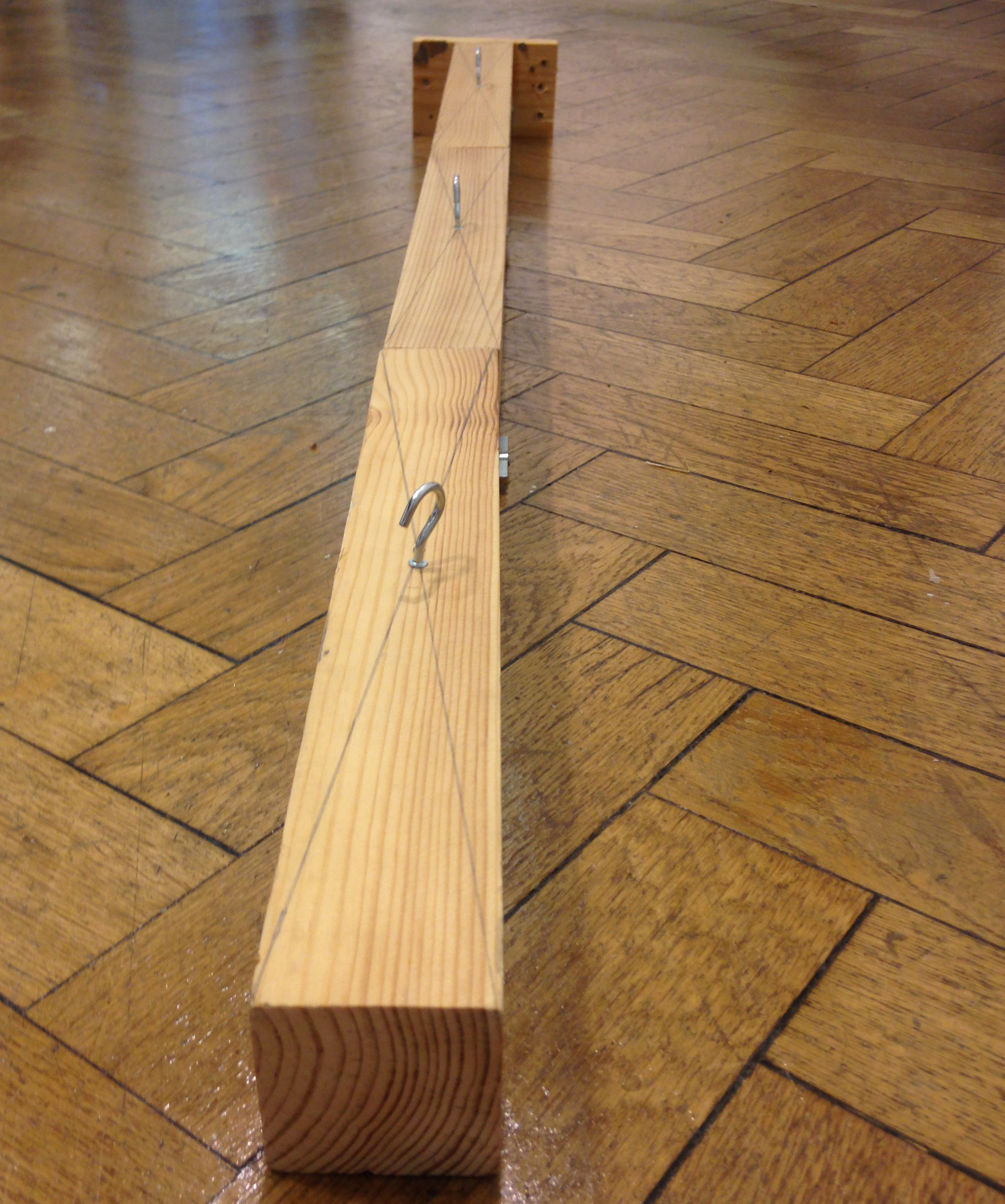 One of Queenie's wooden arms that bends