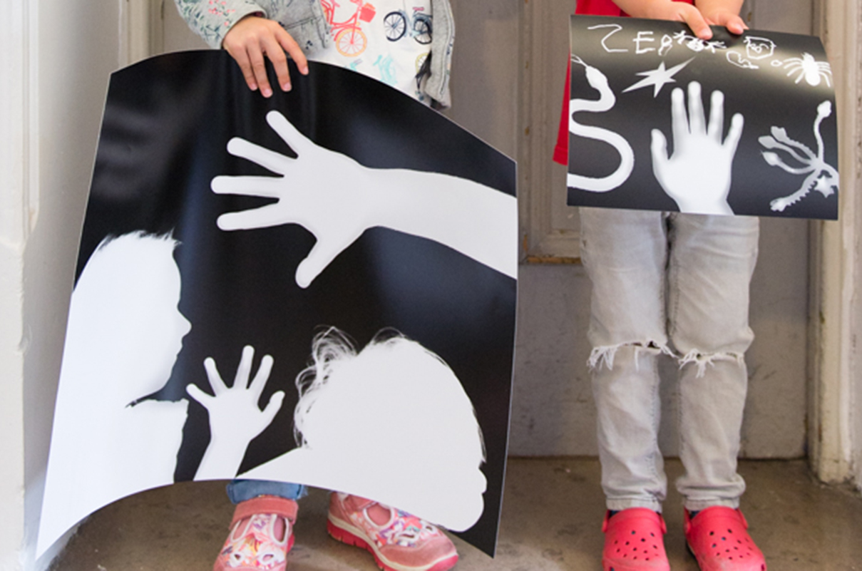 Some of the finished photograms made in the Dark Room experience