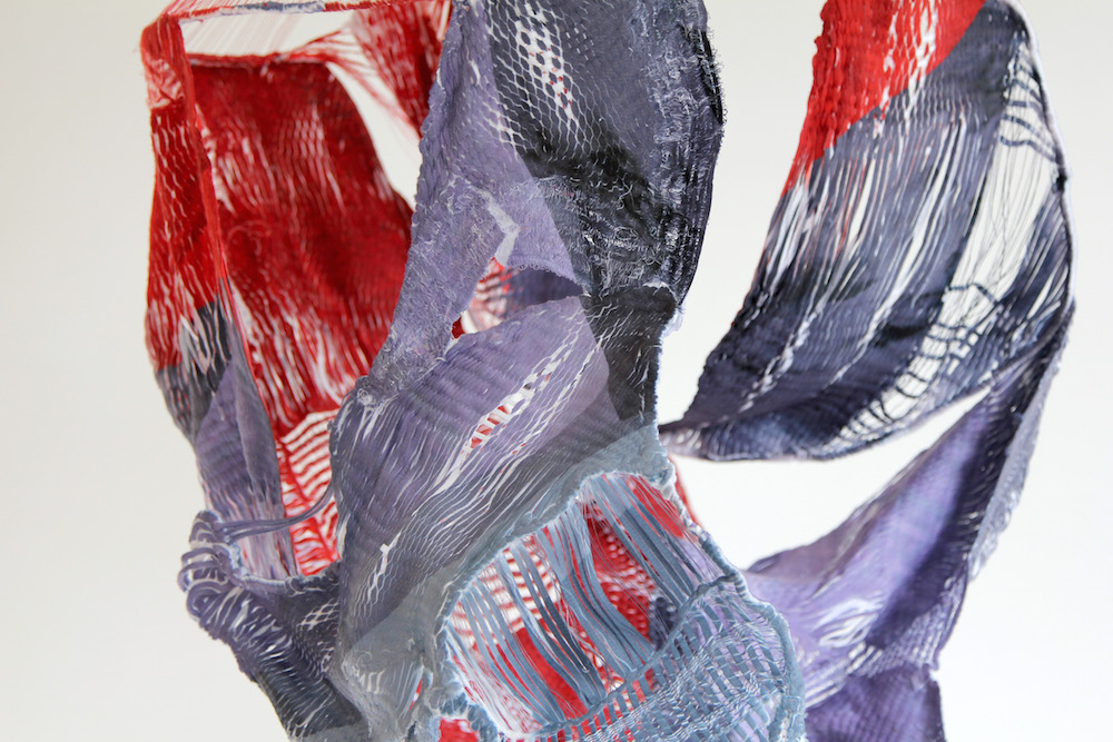 BA (Hons) Fashion Textiles Embroidery student Valia Kapeletzi for LCFBA18. 