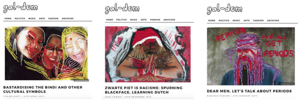 BA (Hons) Creative Direction for Fashion student Nicole Chui worked with gal-dem.