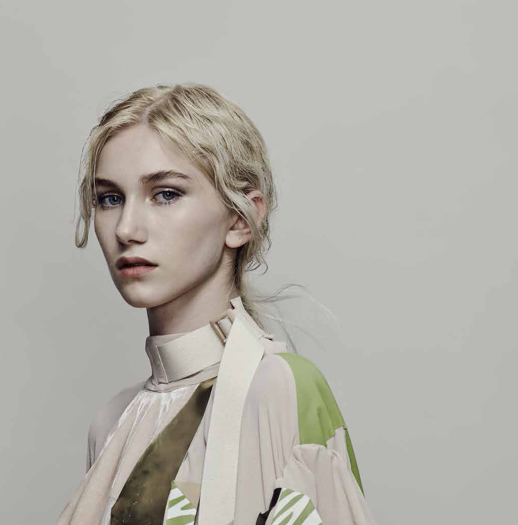 Henrietta O’Connor (BA Fashion Design Technology: Womenswear) and Yumi Kim (BA Fashion Textiles: Print). Photographer: James Rees, Creative Direction: Rob Phillips, Hair: Ezana Ové, Beauty: Kirsty Gaston