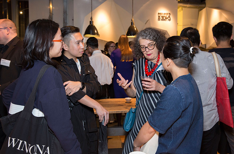 Guests at drinks reception