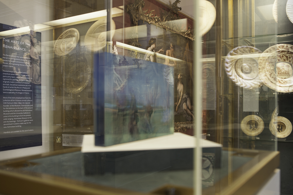 Diorama (colour channels) by Sigune Hamann on display at the Ashmolean Museum, 2017.