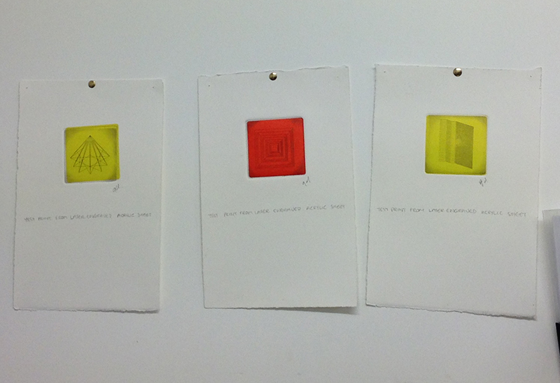 Art piece made using the laser cutter by technician Gillian Duffy