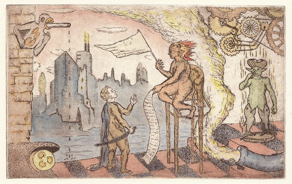 ‘Smokescreen’ Etching by Oliver McConnie