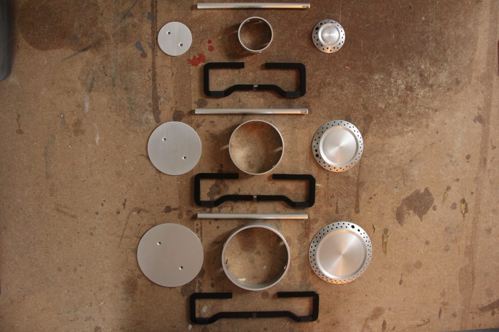 Jaxon Pope modular gas burners work in process