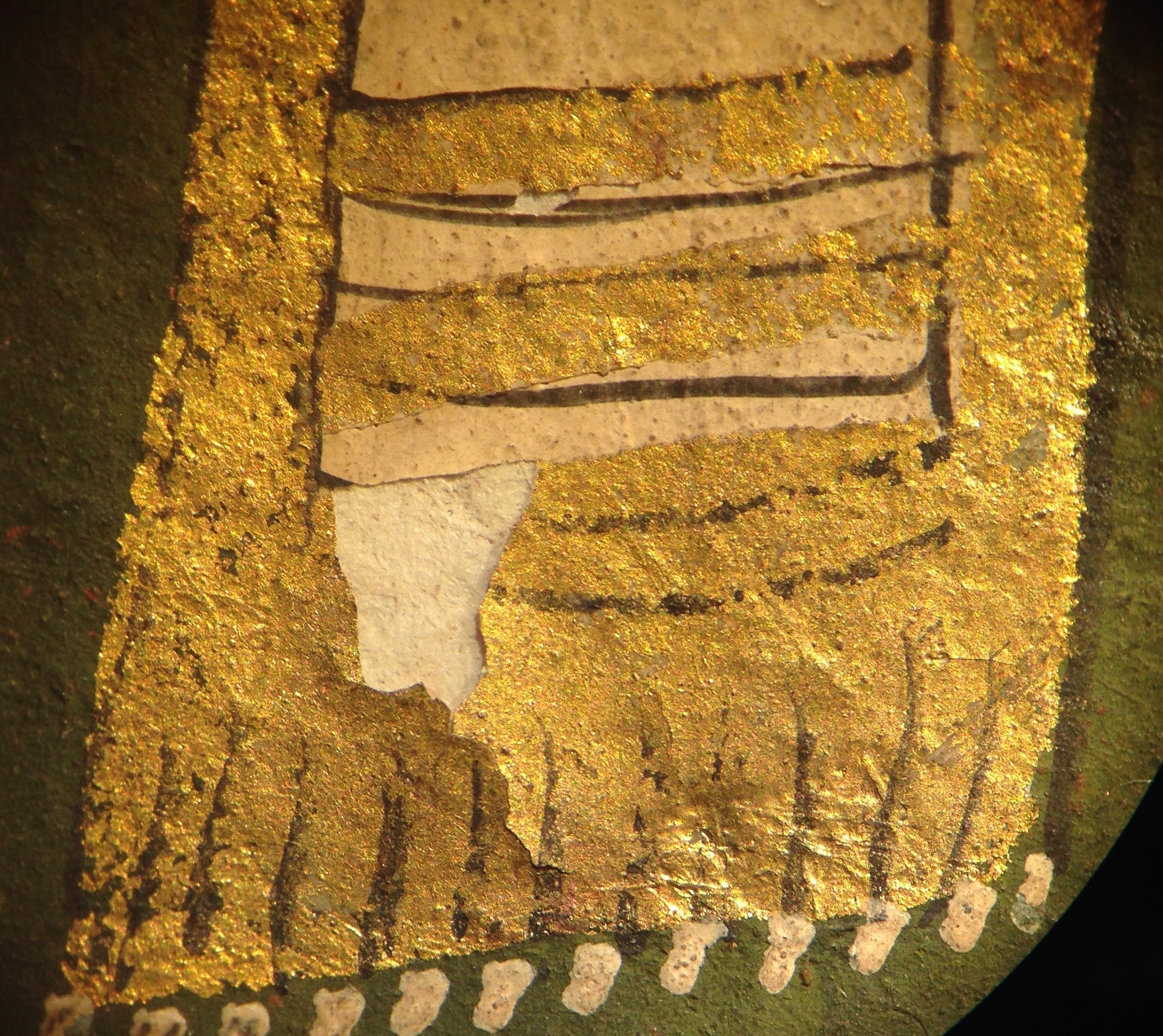 Detail of gold paint from one of the prints