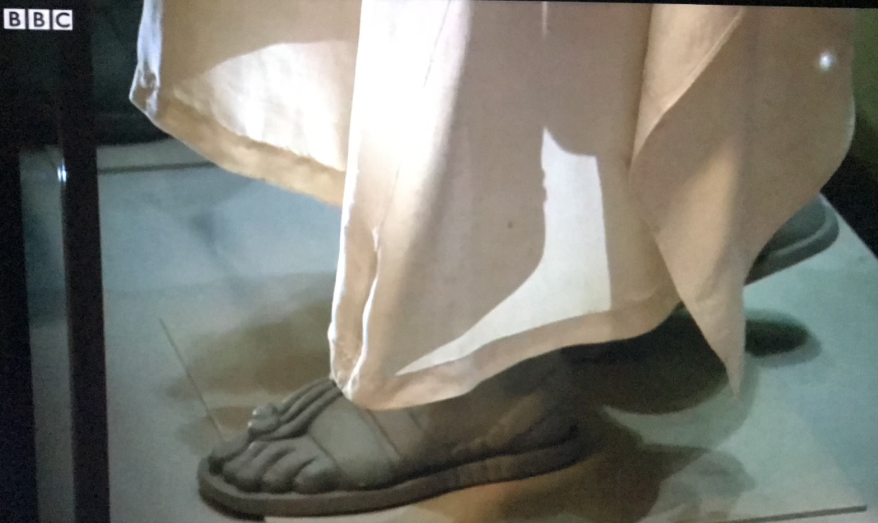 Emily's Lawrence of Arabia sandals featured on the BBC