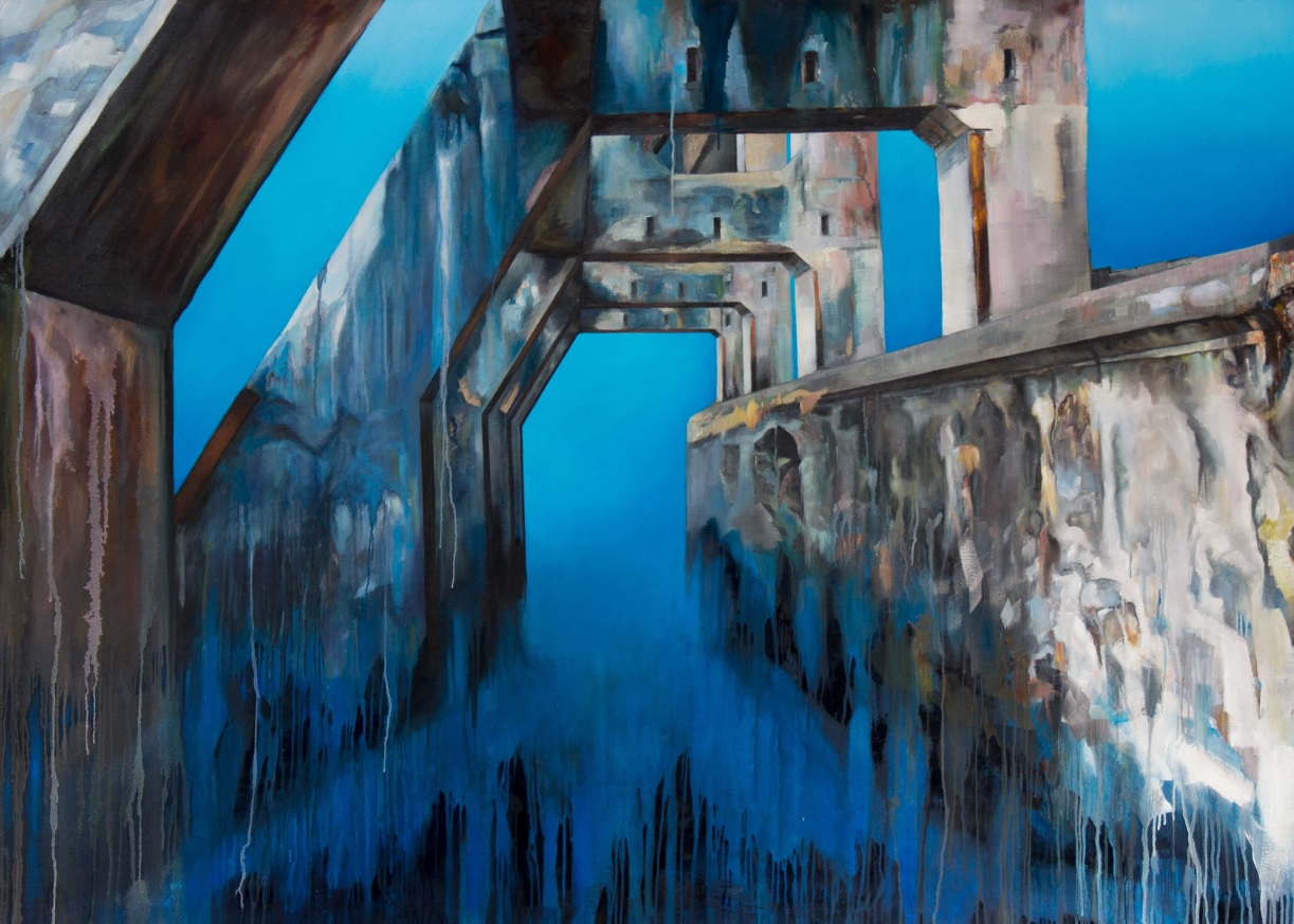 Temple of Industrial Devotion III, 2016, oil on linen, 200 x 143 cm